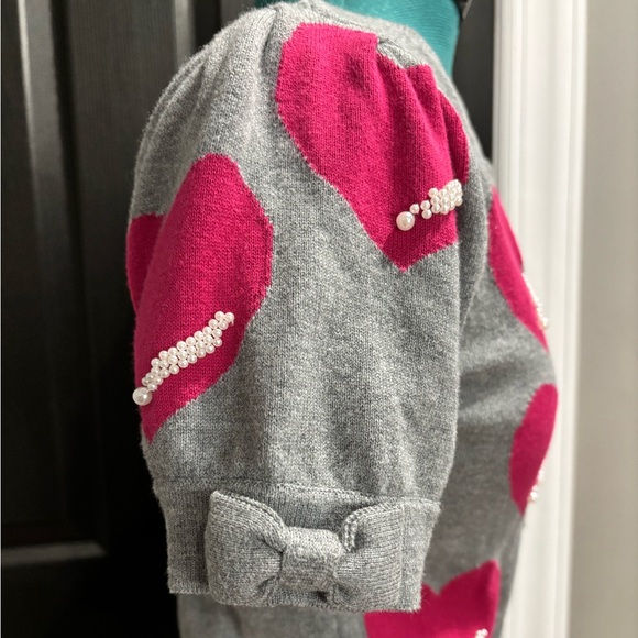 Forever21 Twist hearts and pearls cardigan - Picture 2 of 13